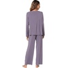 image:imageWiWi Bamboo Viscose Pajamas for Women Set 2 Piece Lace Trim Long Sleeve Womens Pajama Sets Plus Size Pjs with Pockets S4XBviolet