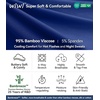 image:imageWiWi Bamboo Viscose Pajamas for Women Super Soft Cooling Loungewear Short Sleeve Tops and Long Pants Sleepwear SXXLBblue Depth