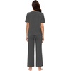 image:imageWiWi Bamboo Viscose Pajamas for Women Super Soft Cooling Loungewear Short Sleeve Tops and Long Pants Sleepwear SXXLBcharcoal Heather