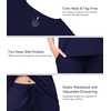 image:imageWiWi Bamboo Viscose Pajamas for Women Super Soft Cooling Loungewear Short Sleeve Tops and Long Pants Sleepwear SXXLDnavy