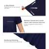 image:imageWiWi Bamboo Viscose Pajamas for Women Super Soft Cooling Loungewear Short Sleeve Tops and Long Pants Sleepwear SXXLDnavy