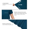 image:imageWiWi Bamboo Viscose Pajamas for Women Super Soft Cooling Loungewear Short Sleeve Tops and Long Pants Sleepwear SXXLDpeacock Blue