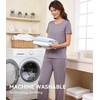 image:imageWiWi Bamboo Viscose Pajamas for Women Super Soft Cooling Loungewear Short Sleeve Tops and Long Pants Sleepwear SXXLDviolet