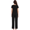 image:imageWiWi Bamboo Viscose Pajamas for Women Super Soft Short Sleeve Pajama Set with Pants Cooling Pjs Lightweight Loungewear SXXLAblack