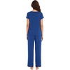 image:imageWiWi Bamboo Viscose Pajamas for Women Super Soft Short Sleeve Pajama Set with Pants Cooling Pjs Lightweight Loungewear SXXLAblue Depth