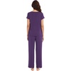 image:imageWiWi Bamboo Viscose Pajamas for Women Super Soft Short Sleeve Pajama Set with Pants Cooling Pjs Lightweight Loungewear SXXLAdark Purple