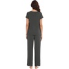 image:imageWiWi Bamboo Viscose Pajamas for Women Super Soft Short Sleeve Pajama Set with Pants Cooling Pjs Lightweight Loungewear SXXLAiron Grey