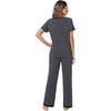 image:imageWiWi Bamboo Viscose Pajamas for Women Super Soft Short Sleeve Pajama Set with Pants Cooling Pjs Lightweight Loungewear SXXLBcharcoal