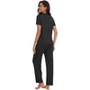 image:imageWiWi Bamboo Viscose Pajamas for Women Super Soft Short Sleeve Pajama Set with Pants Cooling Pjs Lightweight Loungewear SXXLBcharcoal Heather