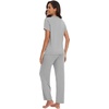 image:imageWiWi Bamboo Viscose Pajamas for Women Super Soft Short Sleeve Pajama Set with Pants Cooling Pjs Lightweight Loungewear SXXLBheather Grey