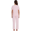 image:imageWiWi Bamboo Viscose Pajamas for Women Super Soft Short Sleeve Pajama Set with Pants Cooling Pjs Lightweight Loungewear SXXLBsolid Pink
