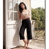 image:imageWiWi Bamboo Viscose womens capri pants Wide Leg Pajama Super Soft Lounge knit Sleep shorts Cooling Pj Bottoms SXXLAblack