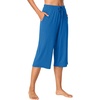 image:imageWiWi Bamboo Viscose womens capri pants Wide Leg Pajama Super Soft Lounge knit Sleep shorts Cooling Pj Bottoms SXXLAbright Blue
