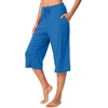 image:imageWiWi Bamboo Viscose womens capri pants Wide Leg Pajama Super Soft Lounge knit Sleep shorts Cooling Pj Bottoms SXXLAbright Blue