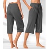 image:imageWiWi Bamboo Viscose womens capri pants Wide Leg Pajama Super Soft Lounge knit Sleep shorts Cooling Pj Bottoms SXXLAcharcoal