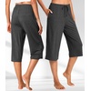 image:imageWiWi Bamboo Viscose womens capri pants Wide Leg Pajama Super Soft Lounge knit Sleep shorts Cooling Pj Bottoms SXXLAcharcoal Heather