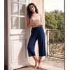 image:imageWiWi Bamboo Viscose womens capri pants Wide Leg Pajama Super Soft Lounge knit Sleep shorts Cooling Pj Bottoms SXXLAdark Blue
