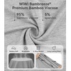 image:imageWiWi Bamboo Viscose womens capri pants Wide Leg Pajama Super Soft Lounge knit Sleep shorts Cooling Pj Bottoms SXXLAheather Grey