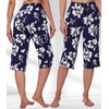 image:imageWiWi Bamboo Viscose womens capri pants Wide Leg Pajama Super Soft Lounge knit Sleep shorts Cooling Pj Bottoms SXXLAnavy Floral