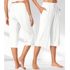 image:imageWiWi Bamboo Viscose womens capri pants Wide Leg Pajama Super Soft Lounge knit Sleep shorts Cooling Pj Bottoms SXXLApure White