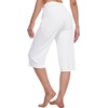 image:imageWiWi Bamboo Viscose womens capri pants Wide Leg Pajama Super Soft Lounge knit Sleep shorts Cooling Pj Bottoms SXXLAwhiteBlack Dots