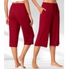 image:imageWiWi Bamboo Viscose womens capri pants Wide Leg Pajama Super Soft Lounge knit Sleep shorts Cooling Pj Bottoms SXXLAwine Red