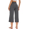 image:imageWiWi Bamboo Viscose womens capri pants Wide Leg Pajama Super Soft Lounge knit Sleep shorts Cooling Pj Bottoms SXXLBcharcoal