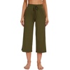 image:imageWiWi Bamboo Viscose womens capri pants Wide Leg Pajama Super Soft Lounge knit Sleep shorts Cooling Pj Bottoms SXXLBdark Army Green