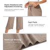 image:imageWiWi Bamboo Viscose womens capri pants Wide Leg Pajama Super Soft Lounge knit Sleep shorts Cooling Pj Bottoms SXXLCcamel