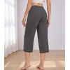 image:imageWiWi Bamboo Viscose womens capri pants Wide Leg Pajama Super Soft Lounge knit Sleep shorts Cooling Pj Bottoms SXXLCcharcoal Heather