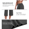 image:imageWiWi Bamboo Viscose womens capri pants Wide Leg Pajama Super Soft Lounge knit Sleep shorts Cooling Pj Bottoms SXXLCcharcoal Heather