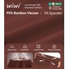 image:imageWiWi Bamboo Viscose womens capri pants Wide Leg Pajama Super Soft Lounge knit Sleep shorts Cooling Pj Bottoms SXXLCchocolate Brown