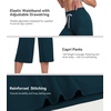 image:imageWiWi Bamboo Viscose womens capri pants Wide Leg Pajama Super Soft Lounge knit Sleep shorts Cooling Pj Bottoms SXXLCdark Bluish Green