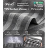 image:imageWiWi Bamboo Viscose womens capri pants Wide Leg Pajama Super Soft Lounge knit Sleep shorts Cooling Pj Bottoms SXXLCheather Grey Stripe