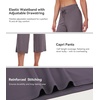 image:imageWiWi Bamboo Viscose womens capri pants Wide Leg Pajama Super Soft Lounge knit Sleep shorts Cooling Pj Bottoms SXXLCmisty Grey