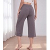image:imageWiWi Bamboo Viscose womens capri pants Wide Leg Pajama Super Soft Lounge knit Sleep shorts Cooling Pj Bottoms SXXLCmisty Grey