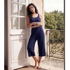 image:imageWiWi Bamboo Viscose womens capri pants Wide Leg Pajama Super Soft Lounge knit Sleep shorts Cooling Pj Bottoms SXXLCnavy