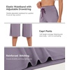 image:imageWiWi Bamboo Viscose womens capri pants Wide Leg Pajama Super Soft Lounge knit Sleep shorts Cooling Pj Bottoms SXXLCviolet