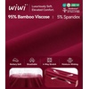 image:imageWiWi Bamboo Viscose womens capri pants Wide Leg Pajama Super Soft Lounge knit Sleep shorts Cooling Pj Bottoms SXXLCwine