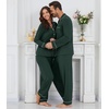 image:imageWiWi Couples Pajamas Set Women amp Men Super Soft Long Sleeve Sleepwear 1Pack Cool Bamboo Viscose PJs Set with Pockets SXXLBlackish Green