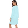 image:imageWiWi Long Sleeve Bamboo Viscose Nightgowns for Women Soft Cooling Lightweight Sleep Night Dress for Women Sleepwear SXXLAaqua