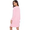 image:imageWiWi Long Sleeve Bamboo Viscose Nightgowns for Women Soft Cooling Lightweight Sleep Night Dress for Women Sleepwear SXXLApink