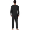 image:imageWiWi Mens Bamboo Viscose Pajama Sets Super Soft Long Sleeve Sleepwear Loungewear Cooling Pjs with Pockets Drawstring SXXLAblack