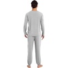 image:imageWiWi Mens Bamboo Viscose Pajama Sets Super Soft Long Sleeve Sleepwear Loungewear Cooling Pjs with Pockets Drawstring SXXLAlight Heather Grey