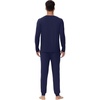 image:imageWiWi Mens Bamboo Viscose Pajama Sets Super Soft Long Sleeve Sleepwear Loungewear Cooling Pjs with Pockets Drawstring SXXLAnavy