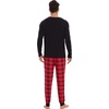 image:imageWiWi Mens Bamboo Viscose Pajama Sets Super Soft Long Sleeve Sleepwear Loungewear Cooling Pjs with Pockets Drawstring SXXLBblackred Plaid