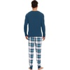 image:imageWiWi Mens Bamboo Viscose Pajama Sets Super Soft Long Sleeve Sleepwear Loungewear Cooling Pjs with Pockets Drawstring SXXLBpeacock BluenavyGreen Plaid