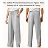 image:imageWiWi Mens Pajama Pants Soft Viscose Bamboo 1 or 2 Pack Sleep Lounge Bottoms Comfy Pj Loungewear with Pockets S4XAash Grey