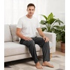 image:imageWiWi Mens Pajama Pants Soft Viscose Bamboo 1 or 2 Pack Sleep Lounge Bottoms Comfy Pj Loungewear with Pockets S4XAcharcoal