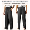 image:imageWiWi Mens Pajama Pants Soft Viscose Bamboo 1 or 2 Pack Sleep Lounge Bottoms Comfy Pj Loungewear with Pockets S4XAcharcoal Heather